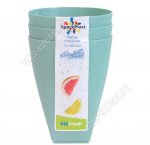 Стакан набор 3шт, 400мл, d14см (квадратное дно), фисташковый (12) 