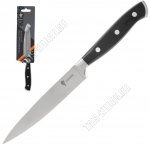 Нож Meister (цельнометаллический) универсальный L12,5см,лезвие нержавеющая сталь толщиной 2мм,пластиковая ручка,черный,блистер (12)