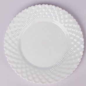 White Тарелка плоская d25см, рельеф 