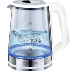 Чайник стекло 1,8л 1800Вт, LED подсветка, белый (12) 