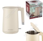 Чайник пластик+нерж 1,7л 1800Вт 2-ная стенка, бежевый(12) 