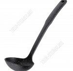 PUNTO NERO Половник L31 d9см (нейлон) черный с бело-золотым крапом (12) 