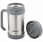 Термос (суповой) 0,5л широкое горло,винтовая крышка,ручка,стальной/серый,без подарочной упаковки (12) 