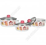 Сладкая жизнь Набор кастрюль 3шт (2,0/3,0/4,0л)