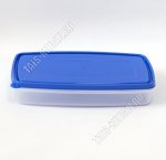 Контейнер синий/прозр, прям 1,0л (24х13 h4,5см) (84)