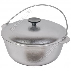 Казан походный  4,0л d24 h12см с металлической крышкой и дужкой (10) 