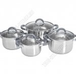 НАБОР кастрюль 4шт PROFI grey (2,2/3,0/4,0/6,6л d16/18/20/24см) (2)