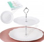 Белый узор Фруктовница 2-х ярус. d20/28 h25см