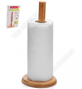 Держатель д/бумажных полотенец h32см,бамбук,подарочная упаковка (12) 