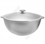 Казан (полусфера) татарский 8,0л d32см с мет.крыш,литые руч,толщ ст/дна 3мм (5) 