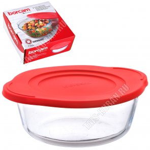 Форма с пласт.крышкой кругл 1,45л п/у (4) 