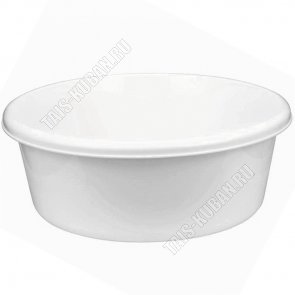 Таз кругл 8л белый (d33 h13см) (20) 