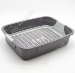 Лоток д/кошек, с сеткой, глубокий (L33х25 h11,5см) т.серый/серый  (10) 