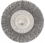 Щетка д/дрели 75мм,плоская со шпилькой,витая проволока 