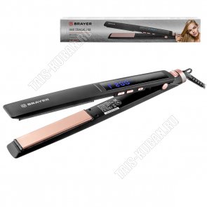 Выпрямитель д/волос керам. 52Вт пласт.(25х110мм) розов/черный (30) 