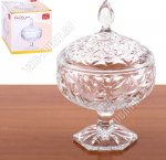 Ваза-конфетница с крышкой,на ножке 0,96л d16 h25см 