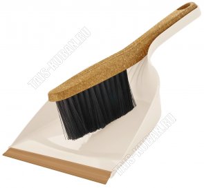 Набор .Совок мягк.кром 21х16см +Щетка-сметка L12см,ворс h5см,горизонт.руч.L13см,сливочн.бук, Svip(10) 