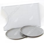 НАБОР Доска раздел (34х21 h2,5см) +2 тарелки плоск d20см (24) 