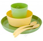 Набор (пластик) 5пр фисташка+желт, Plast Team (10) 