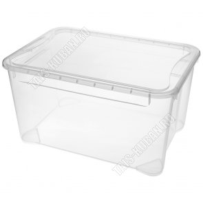 Контейнер 49л с крышкой,прозрачный (55,5х29 h39см) (6) 