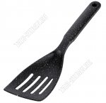 PUNTO NERO Лопатка д/рыбы скошеная L28х8см (нейлон) черный с бело-золотым крапом (12) 