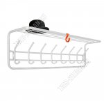 Вешалка с полкой 8 двойн.крюч, полка L100х21см,d трубы 16мм,бел (1)