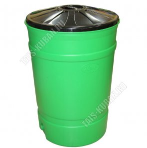 Бочка 200л, круг.(d64 h95см) зеленый (3) 
