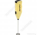 Капучинатор ручной (вспениватель для молока) венчик нержавеющая сталь, пит.2*АА,желтый(150)