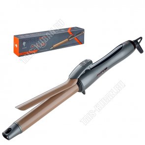 Эл.щипцы д/завивки локонов, керам. 60Вт d25мм, 13 t реж. ,корич/черный (24)