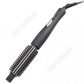 Фен-щетка 25Вт d5см вращающаяся,максимальная t180°.защита от перегрева, вращение на 360°, цвет черный  (30)