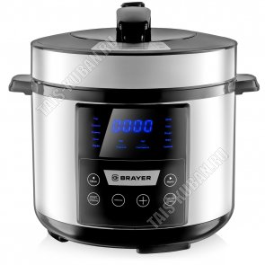 Мультиварка-скороварка 900Вт 5л,12прогрпмм,серебр/черн (2) 