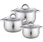 НАБОР кастрюль 3шт (2,1/2,9/3,9л) (4) 