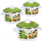 Авокадо Набор кастрюль 3шт (цил 2,0/3,0/4,0л) 