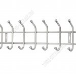 Вешалка 7 двойных крючков L67х21,5см, белый матовый (20)