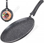 .Сковорода-Блинница d24см черный мрамор,ИНДУКЦИОННОЕ дно, ручка с силиконовым покрытием (12) 