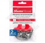 Мочалка металл д/посуды 2шт 20г с пластик.ручкой (120) 