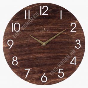 Часы (дерево) круг.d35см 