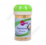Зубочистки (бамбук) 200шт ,Wikky (240)