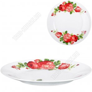 Чайная роза Тарелка плоская d20см (72) 