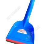 Совок мягкая кромка .22х16см,вертикальн.ручка L25см , тёмно-голубой (30) 