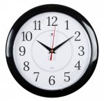 Часы (стекло/пластик) круглые d23см 