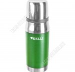 Термос 0,5л двойн.стенки,крышка-чашка,зелен (24)