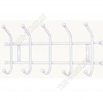 Вешалка 5 двойных усиленных крючков L47х21,5см, белый матовый (20)