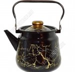 Мрамор золото Чайник 3,5л,черный (4)