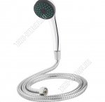 Набор для душа 2предмета лейка d6,5см L150см 1режим+шланг, хром, пакет (12)