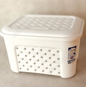 Корзина д/белья 25л с крыш. 