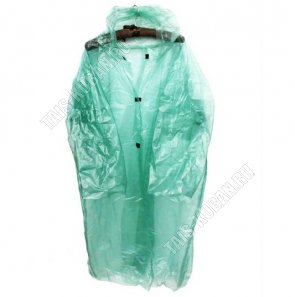 Плащ-дождевик, на липучках 109х65см П/Э,микс. (100) 