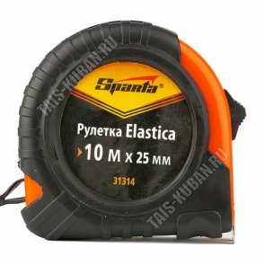 Рулетка Elastica 10м х 25мм,обрезин.корпус 