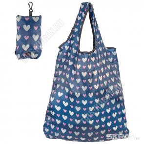 Сумка хозяйственная,складн 38х58см,полиэстр,с ручками,с чехлом 