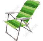 Кресло складное (75х59 h109см) Зеленое/Полосы, НИКА